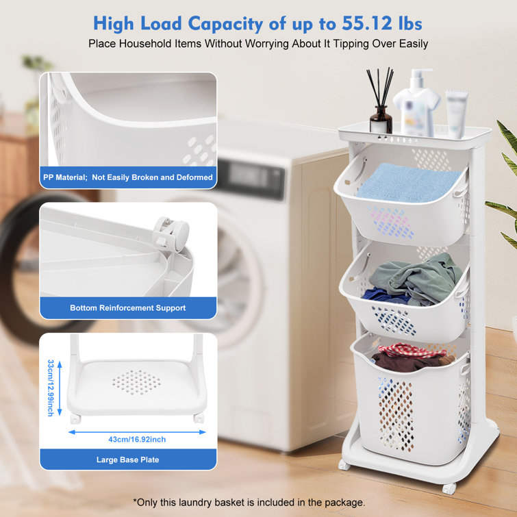 Multi section online laundry hamper